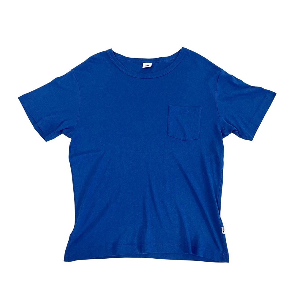 NN07 No Nationality Arnold Tee Mens Blue Pocket T-Shirt - Size Medium